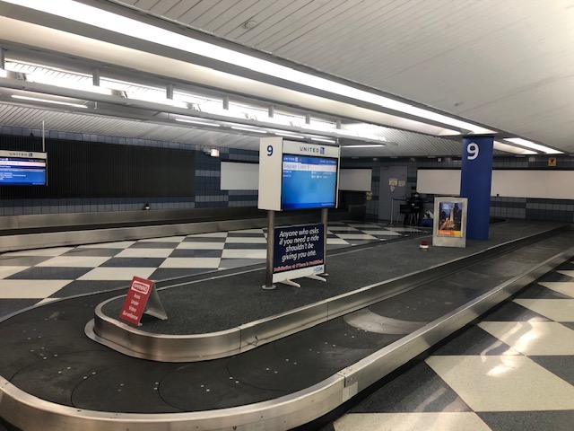 pick up all your luggage at baggage carousel in O'Hare airport