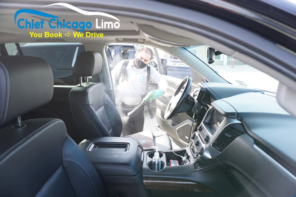 cleaning company disinfects limos in chicago