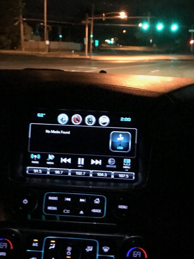 a limo car service showing its car media while travelling from chicago to atlanta