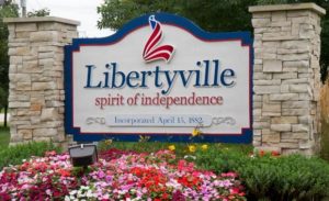 Libertyville welcome sign for libertyville limo service